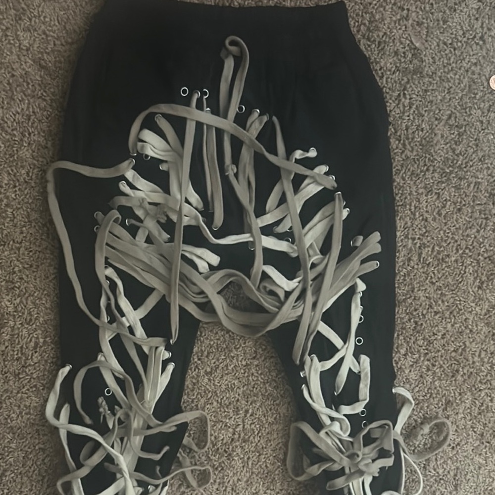 Stylish Black and Gray Women's Skinny Pants